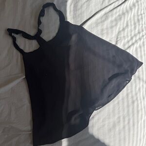 Black Sheer Sleeveless Top